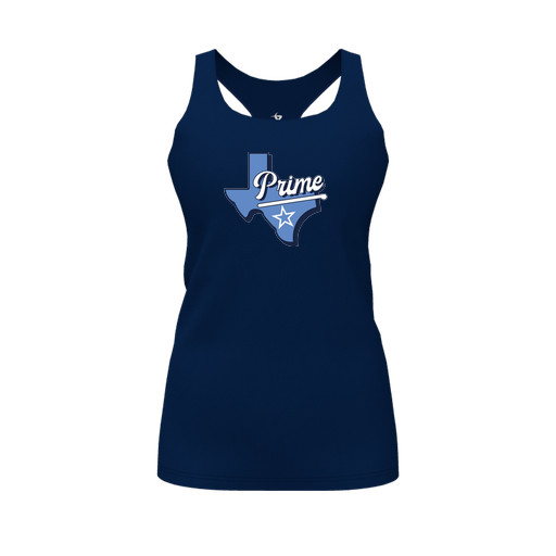 [FT0TRBNV-FYS-LOGO1] Decker Racerback Tank Top (Female Youth S, Navy, Logo 1)