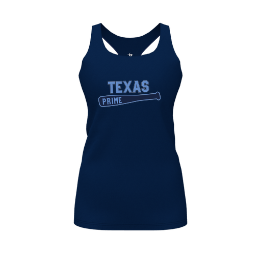 [CUS-DFW-RCBK-PER-NVY-FYS-LOGO2] Racerback Tank Top (Female Youth S, Navy, Logo 2)