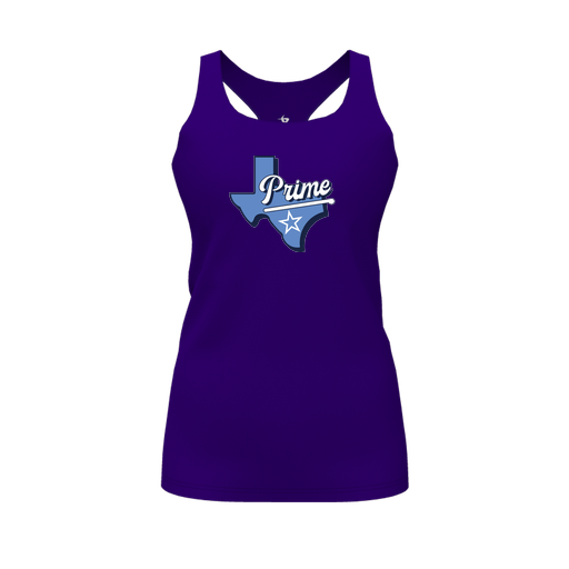 [CUS-DFW-RCBK-PER-PUR-FYS-LOGO1] Racerback Tank Top (Female Youth S, Purple, Logo 1)
