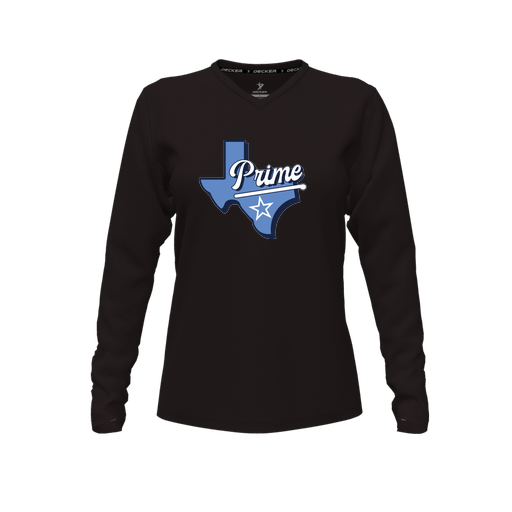 [CUS-DFW-TEES-CMF-VNK-LSL-BLK-FYXS-LOGO1] Comfort T-Shirt (Female Youth XS, Black, V Neck, Logo 1, Long Sleeve)