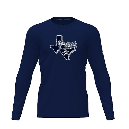 [FTLCDFNV-YXS-LOGO1] Dri Fit Performance T-Shirt (Youth XS, Navy, Logo 1, Long Sleeve)