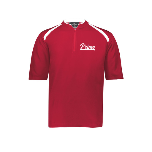 [229581-AS-RED-LOGO3] Men's Dugout Short Sleeve Pullover (Adult S, Red, Logo 3)