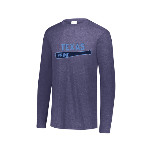 [3075.U22.XS-LOGO2] Decker Men's Tri-Blend T-Shirt - Long Sleeve (Adult XS, Navy, Logo 2)