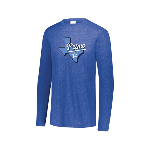 [FTLCUBRY-AXS-LOGO1] Decker Men's Tri-Blend T-Shirt - Long Sleeve (Adult XS, Royal, Logo 1)