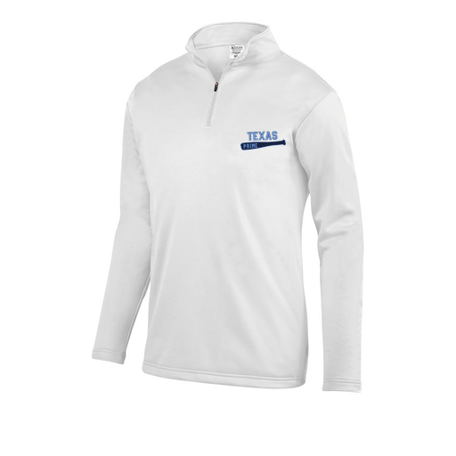 [DFW-FFQZ-WHT-AS-LOGO2] Men's FlexFleece 1/4 Zip (Adult S, White, Logo 2)