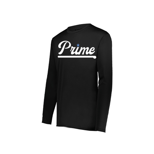 [222823.080.S-LOGO3] Youth LS Smooth Sport Shirt (Youth S, Black, Logo 3)