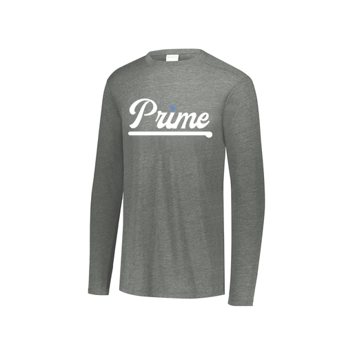 [FTLCUBGY-YS-LOGO3] Decker Youth Tri-Blend T-Shirt - Long Sleeve (Youth S, Gray, Logo 3)