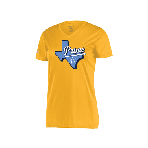 [222820.023.S-LOGO1] Ladies Movement Dri Fit Shirt (Female Adult S, Athletic Gold, Logo 1)