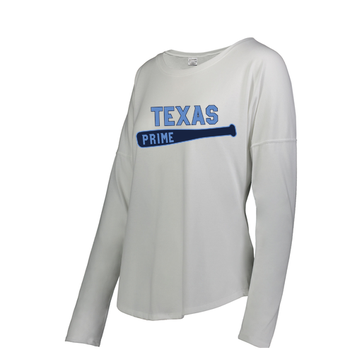 [FTLCUBWH-FAS-LOGO2] Decker Women's Tri-Blend T-Shirt - Long Sleeve (Female Adult S, White, Logo 2)