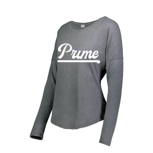 [FTLCUBGY-FAS-LOGO3] Decker Women's Tri-Blend T-Shirt - Long Sleeve (Female Adult S, Gray, Logo 3)